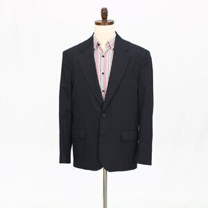 Zara 42R Black Solid 2-Button Sport Coat Blazer Jacket T528